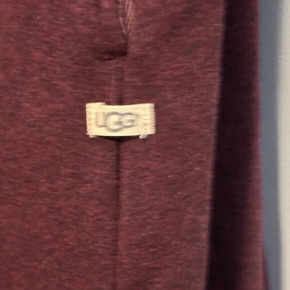 UGG Women Large Robe Duffield Cotton Blend Belted Shawl Eggplant Purple - Picture 4 of 9